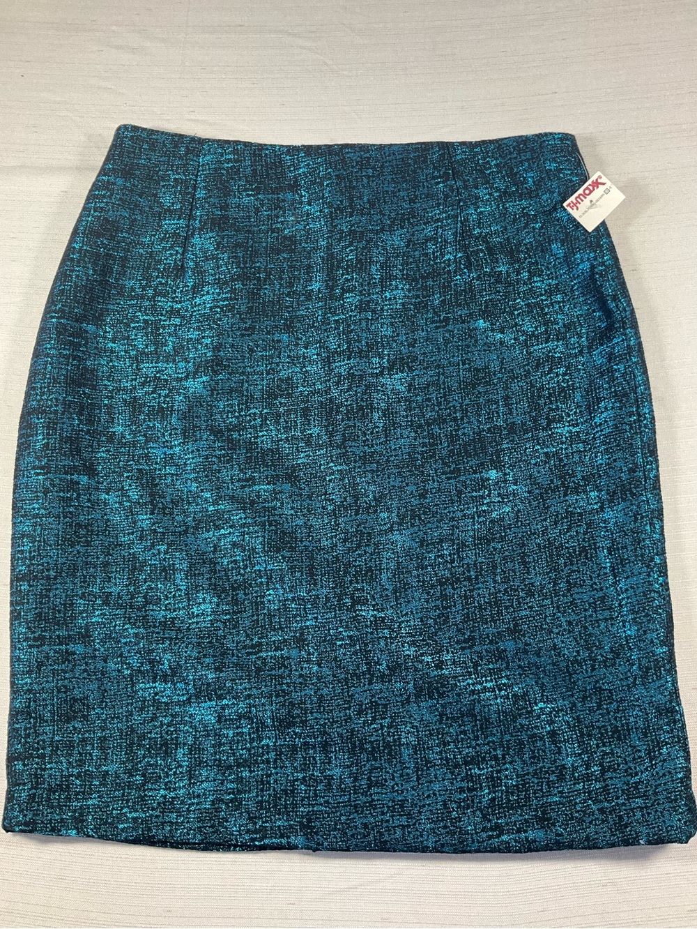 NWT THE LIMITED Metallic Blue on Back Full Lined 22” Pencil Skirt Women’s 6 - Picture 1 of 10